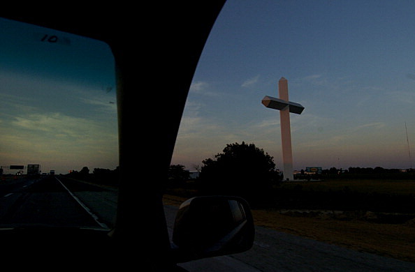 AUGUST 06, 2006 - EFFINGHAM, IL - The Cross at the Croosroads in Effingham, IL. The cross is located at the intersection of Interstate highwayd 57 and 70, it stands 198 feet tall and is viewed by some 53,600 people each day. . (STAFF PHOTO BY CRAIG F. WAL